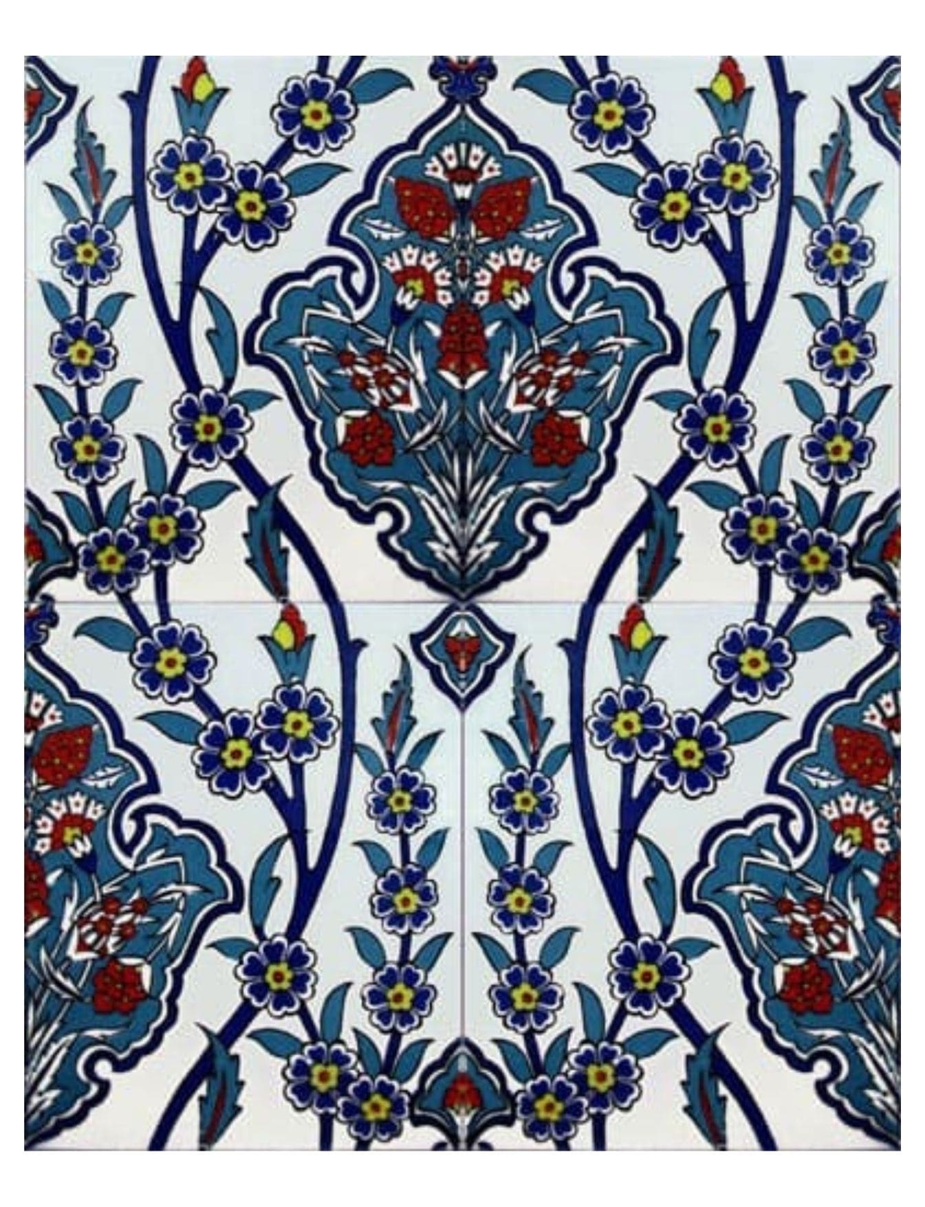 Çini Seramik Kora 20x25 -03,  Cami Çini Fiyatları, Çini Metre Kare Fiyatları,