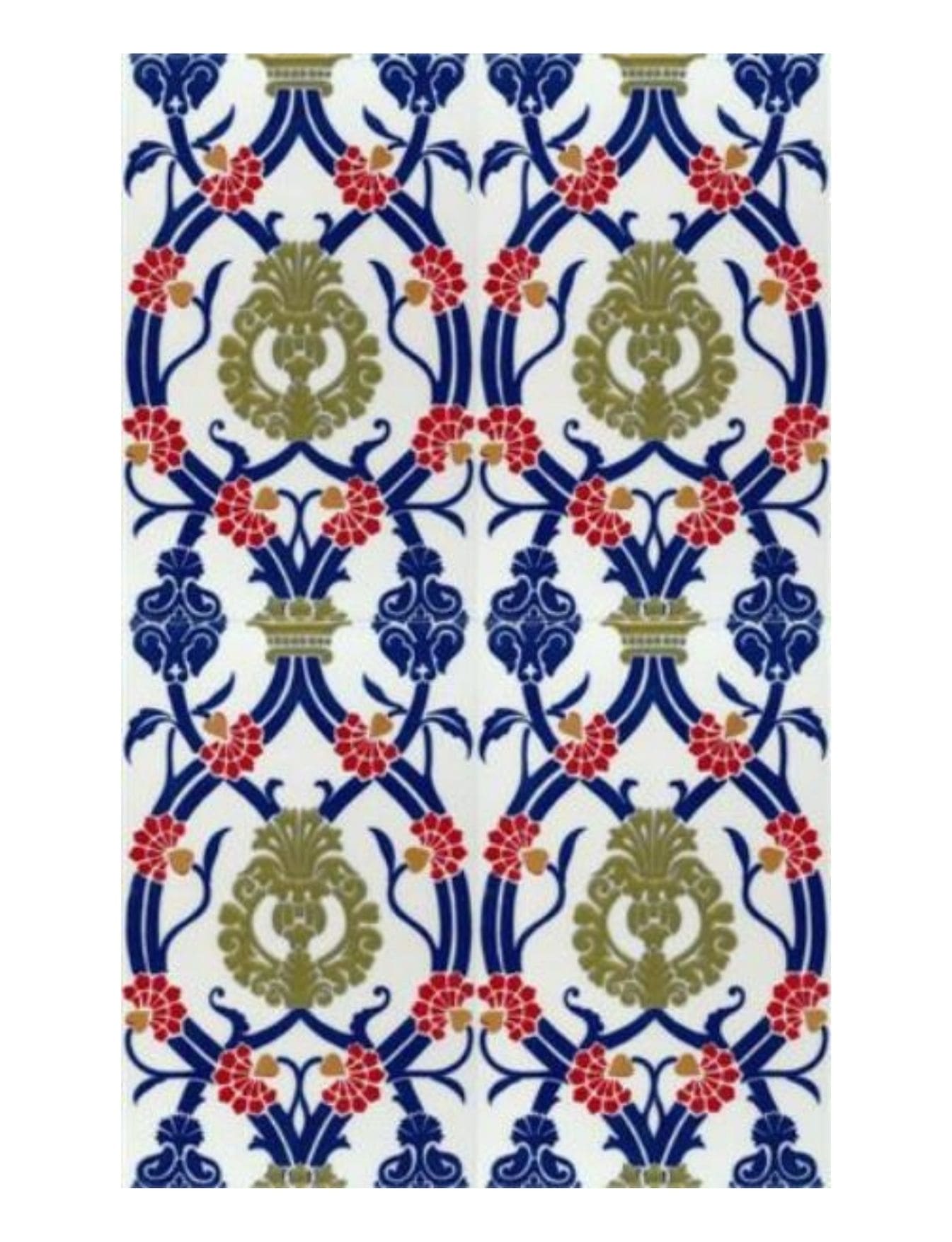 Çini Karo Seramik 25x40 -14, Cami Seramiği, Mosque Tiles,