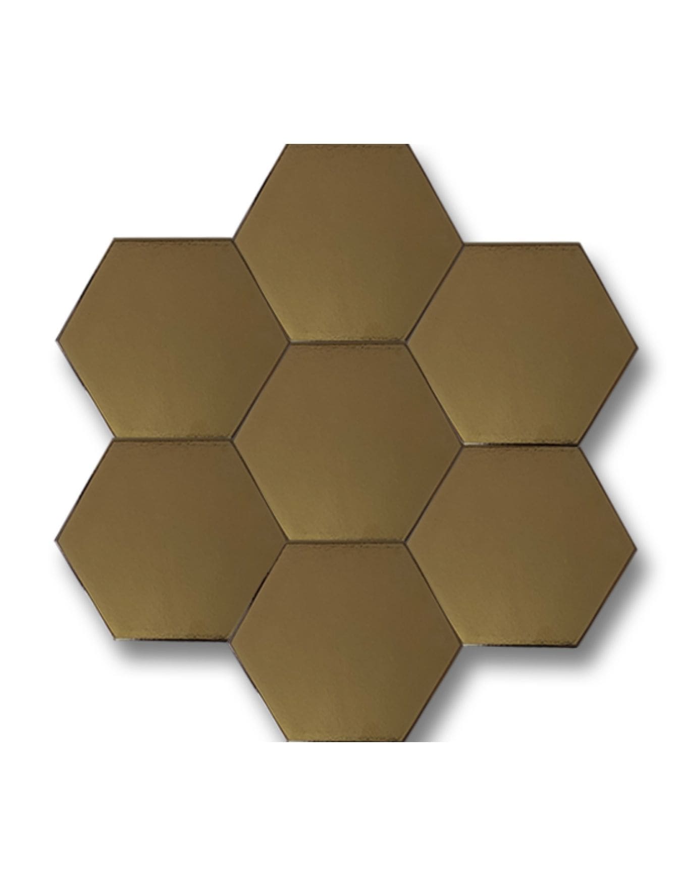 Altıgen Seramik Çini Karo - 43, Restoran Cafe Seramik, Gold Seramik Hexagon,