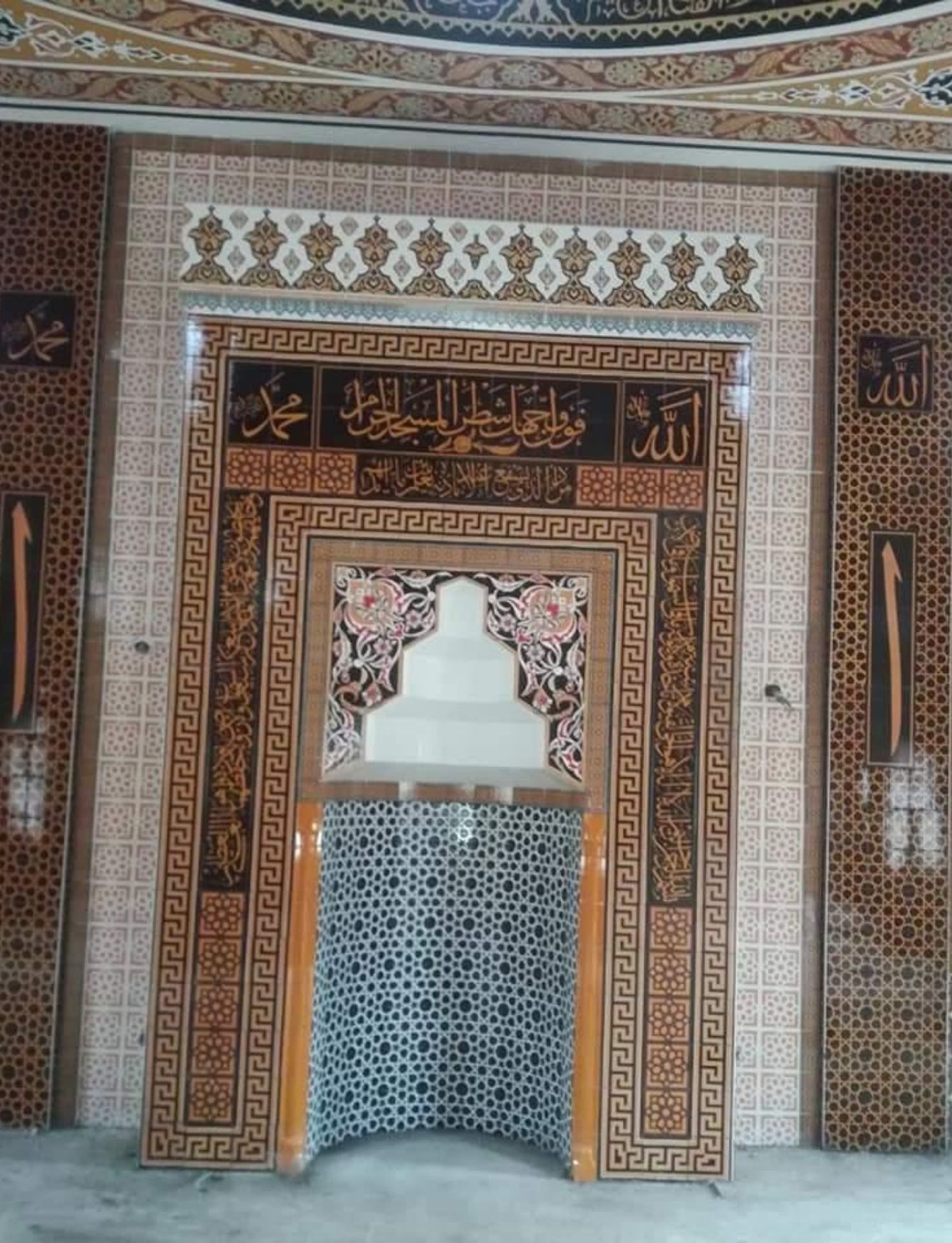 Mihrap -44, Cami Mihrap Modelli, Çini Mihrap 300x450, Kütahya Çini Dekor, Masjid Mihrab, Masjid Tile,