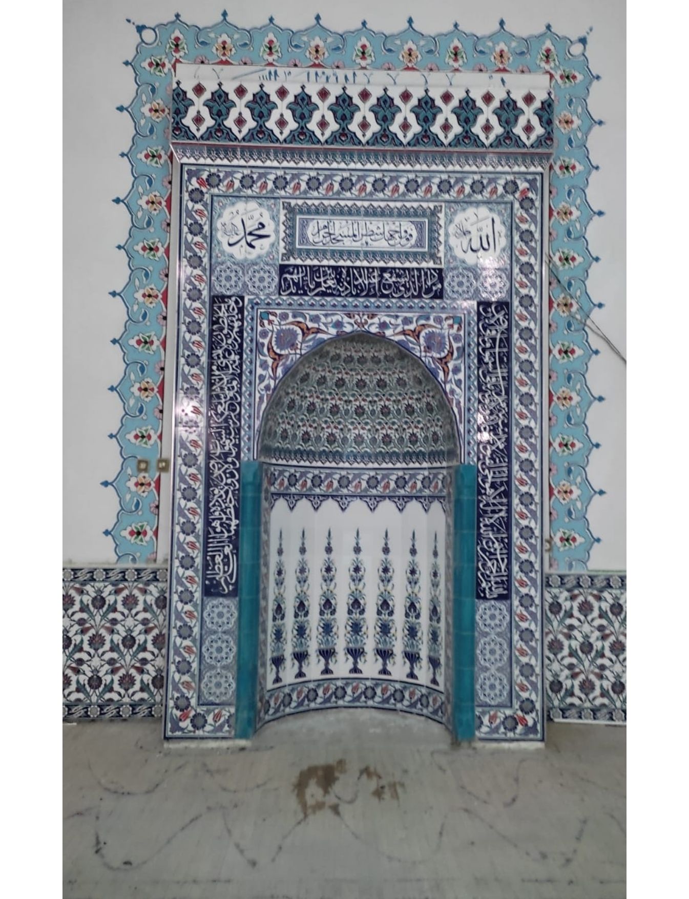 Mihrap -72, Mescit Mihrap Çini, Masjid Mihrap, Cami Ustası, Kütahya Çini Dekor,